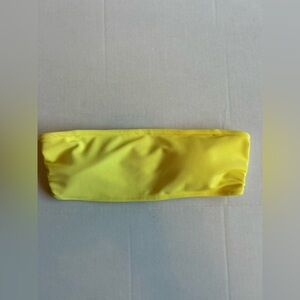 Beach Riot Yellow Bandeau Ribbed Bikini Top Size S